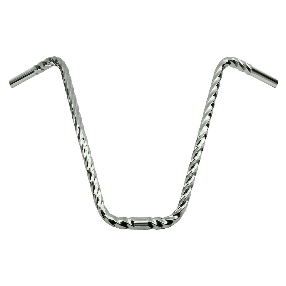 Dyno Style Hexagon Twisted Handlebar 16 25.4mm Chrome.