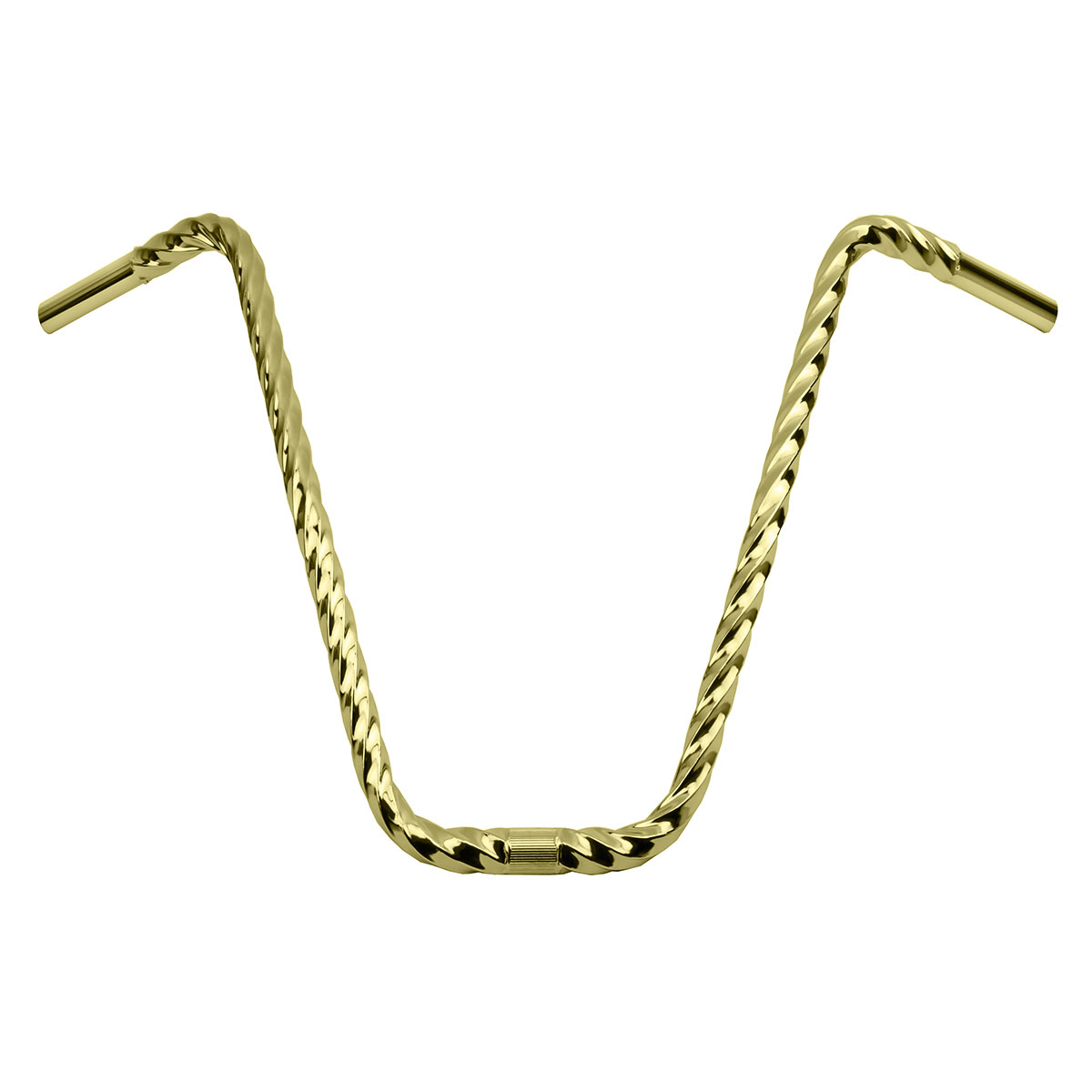 Dyno Style Hexagon Twisted Handlebar 16 25.4mm Gold.
