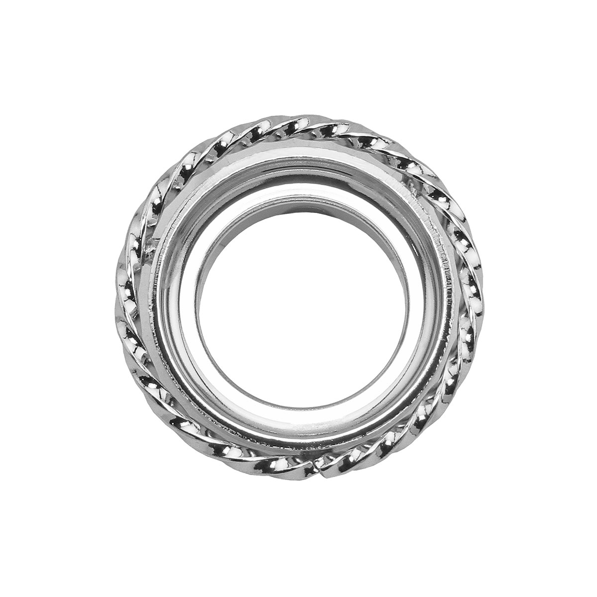 Lowrider Square Twisted Headset Cup 32.5mm Chrome.