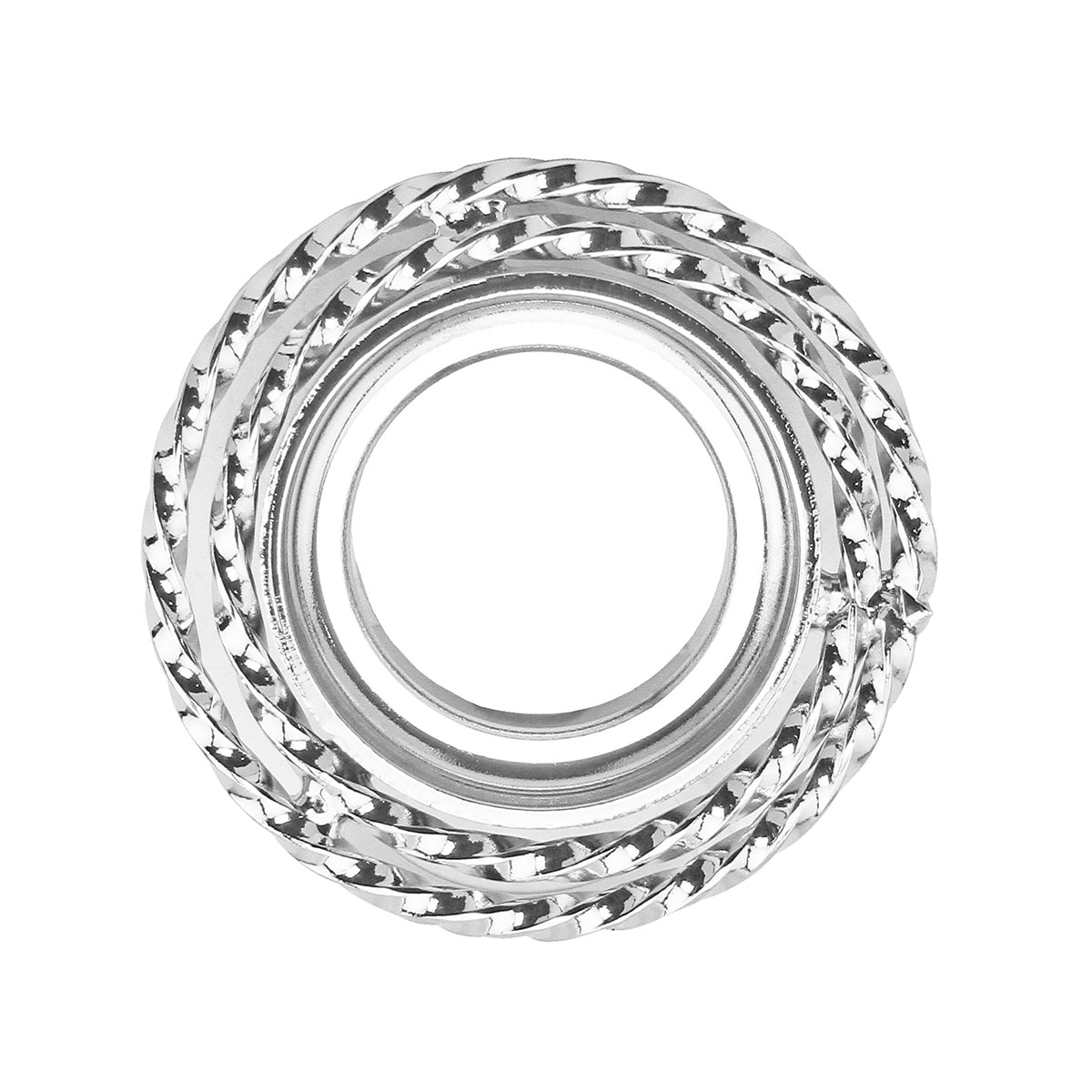 Lowrider Double Square Twisted Headset Cup 32.5mm Chrome.