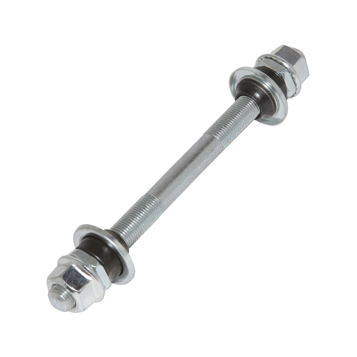 Front Hub Axle 3/8x140mm Chrome.
