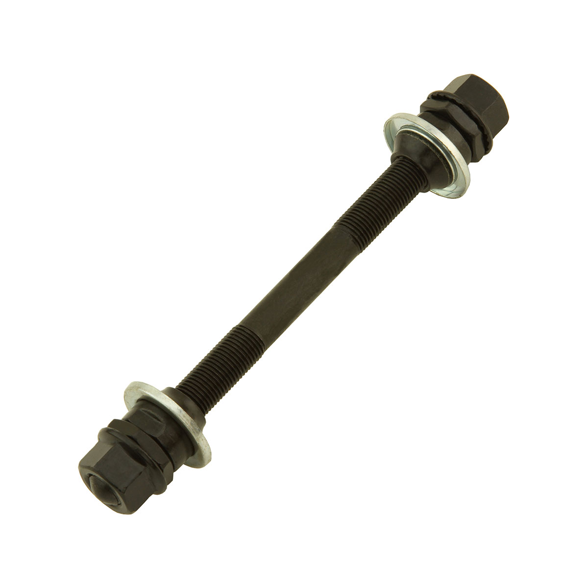 Front Hub Axle 3/8x140mm Black.