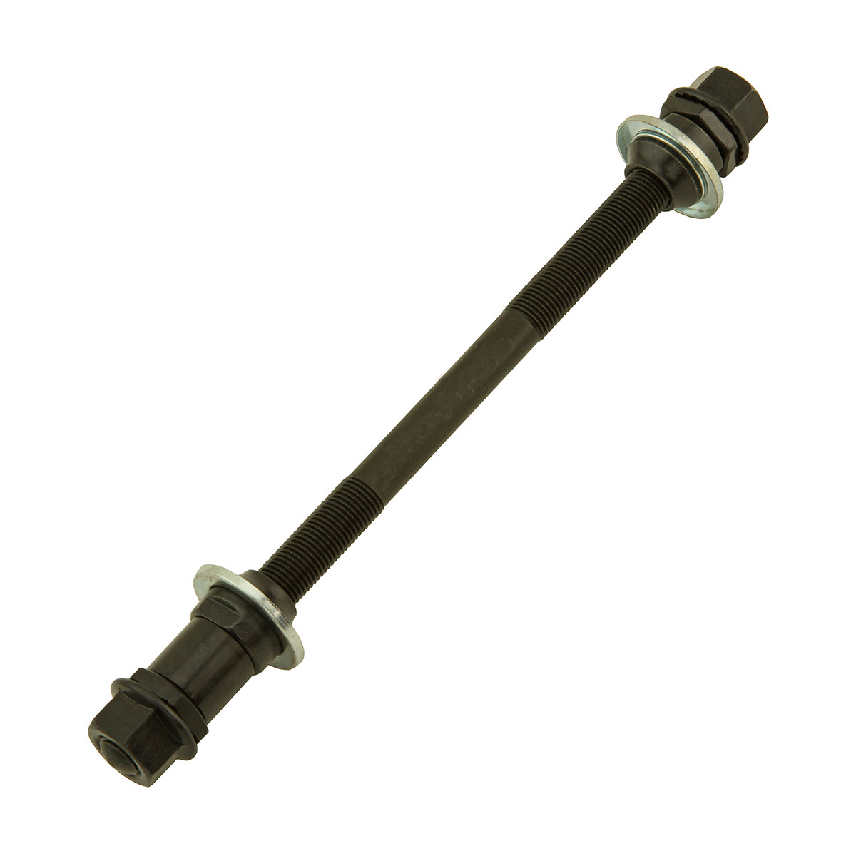 Rear Hub Axle 3/8x185mm Black.