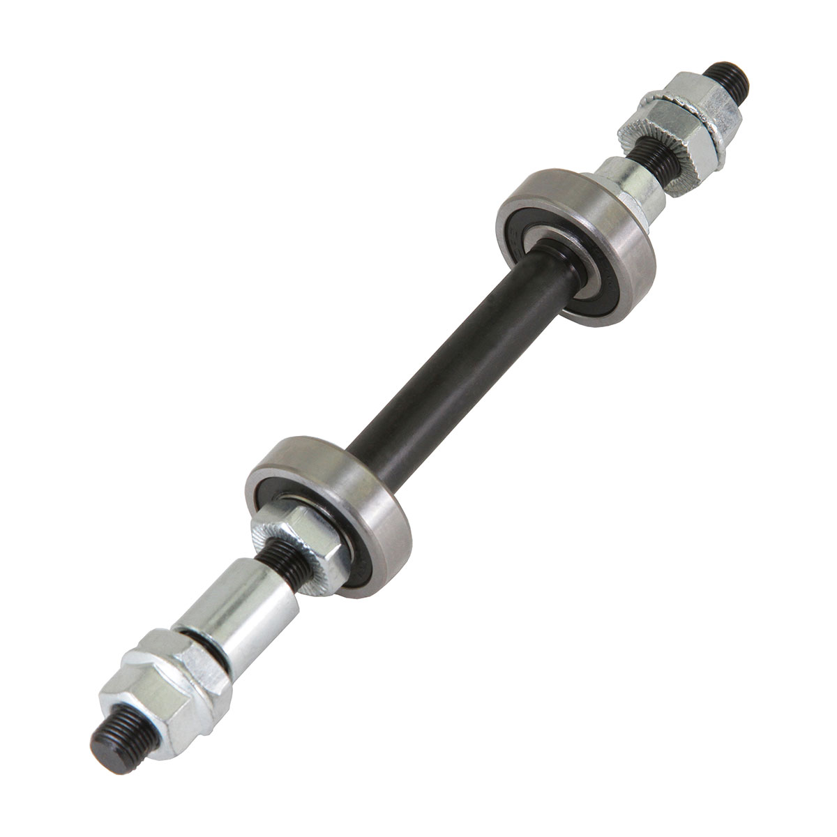 Hub Axle Set 3/8x185mm Sealed/Bearing Black.