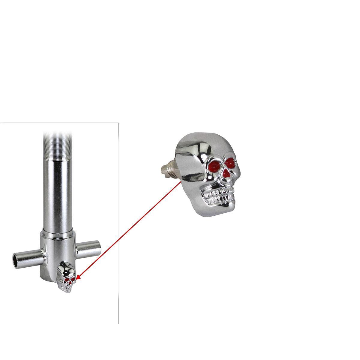 Skull Nut 521 Chrome.