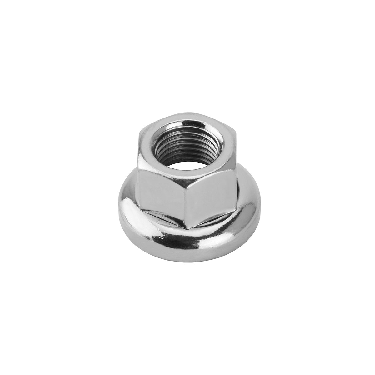 Rotating Washer Hub Axle Nut Rear 10x1mm Chrome.