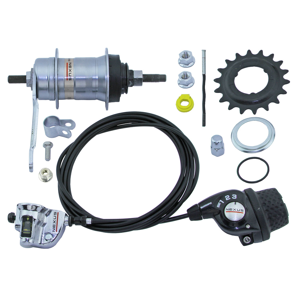 3 Speed Hub Coaster Shimano SG-3C41 36h Silver.