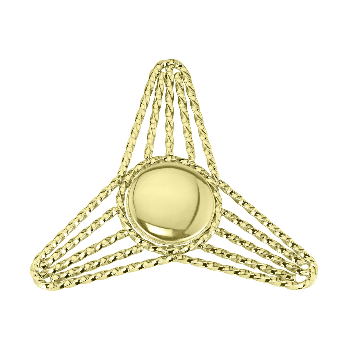Triangle Twisted Knock-Off T/Less Gold.