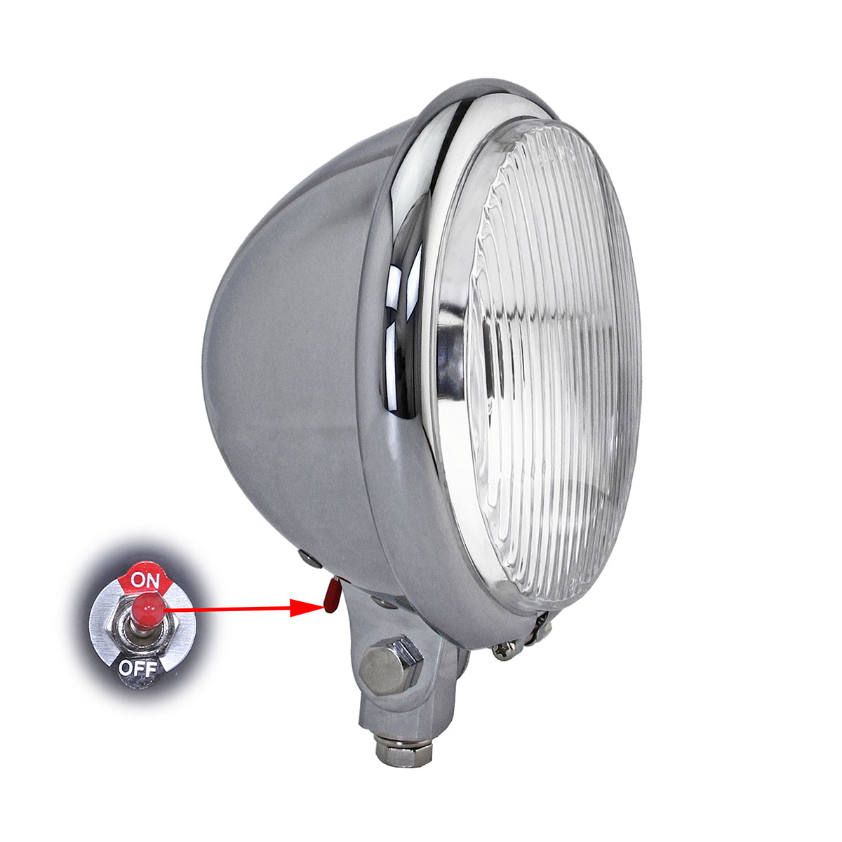 Bates Head Light Led 5 3/4 Chrome.