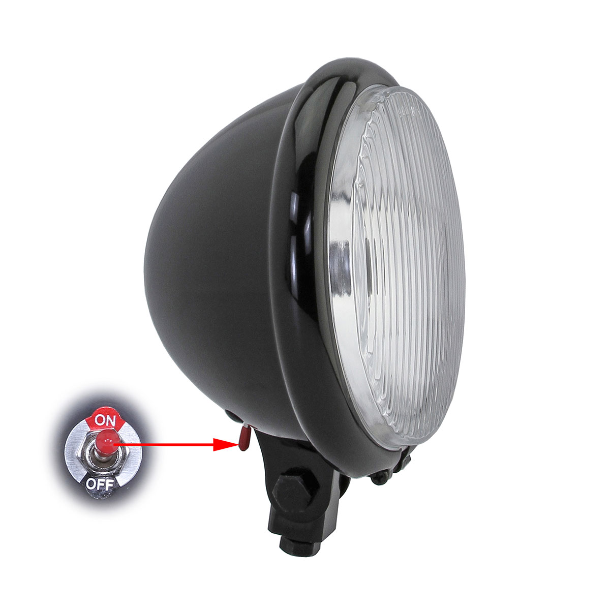 Bates Head Light Led 5 3/4 Semi Gloss/Black.