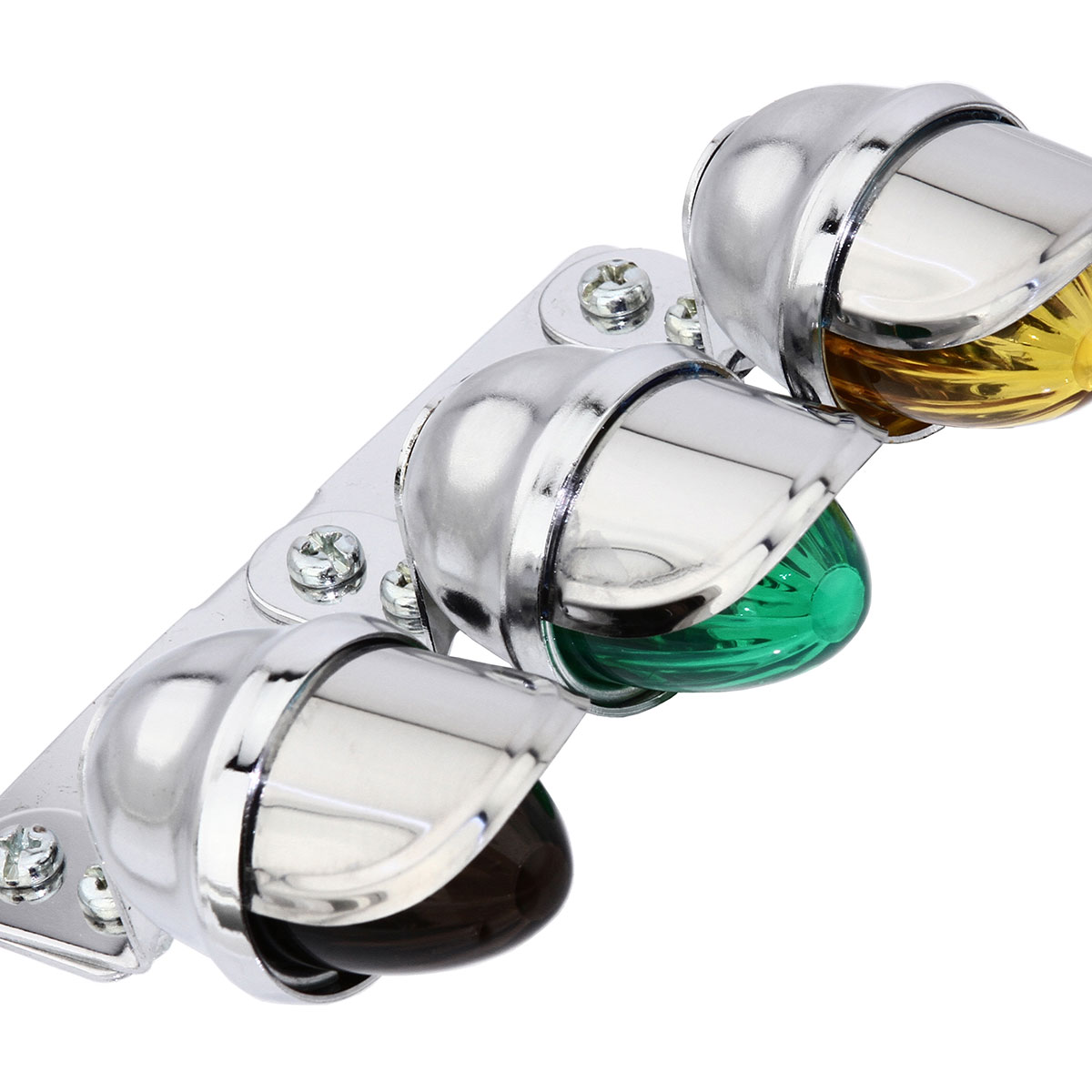 Triple Mini Bee Light Chrome/Purple Blue Amber.