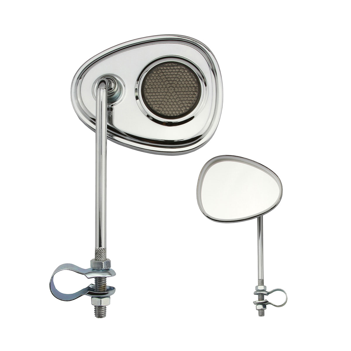 V Mirror Chrome Black Reflectors.