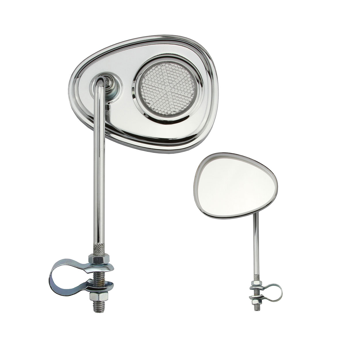 V Mirror Chrome Clear Reflectors.