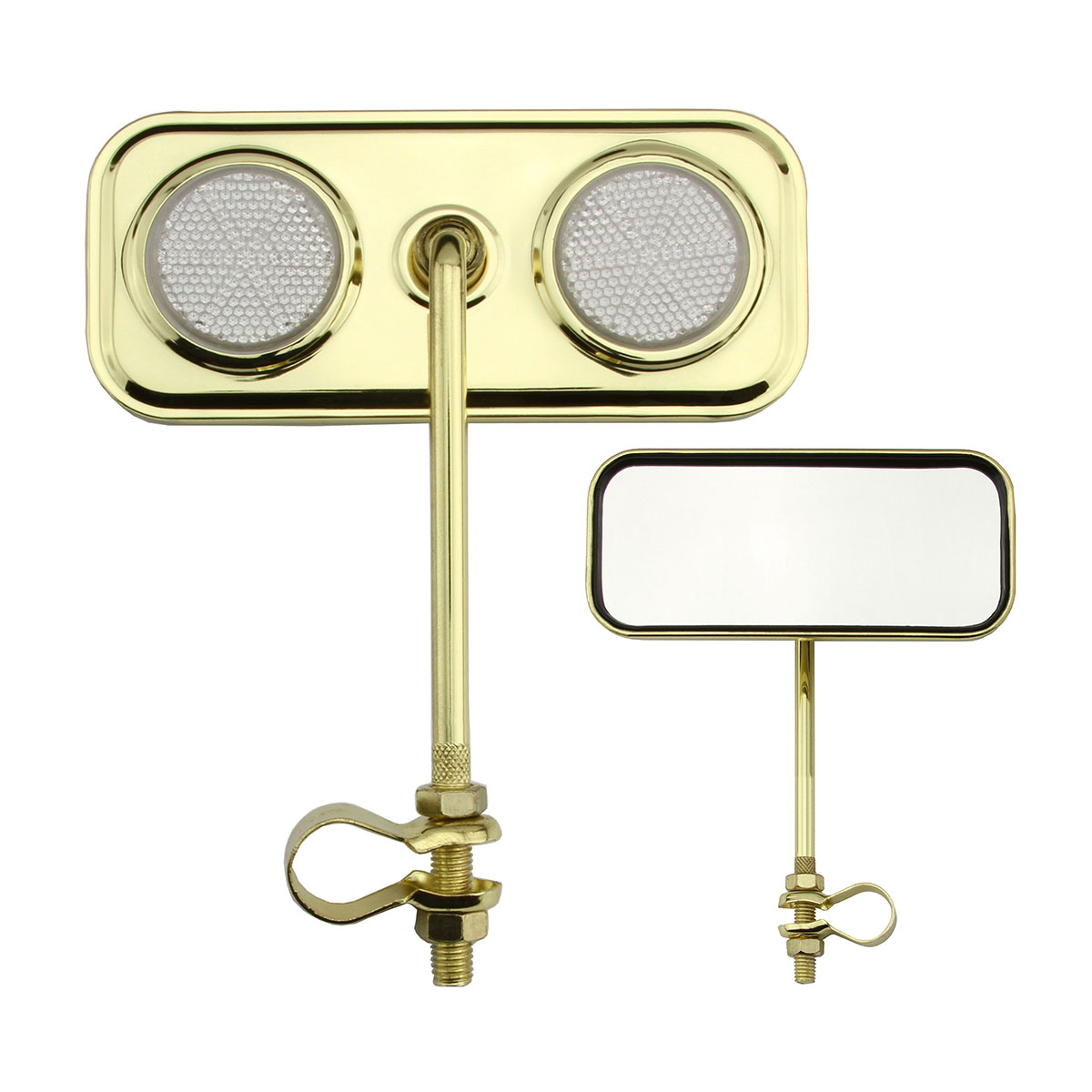 Rectangle Mirror Gold Clear Reflectors.