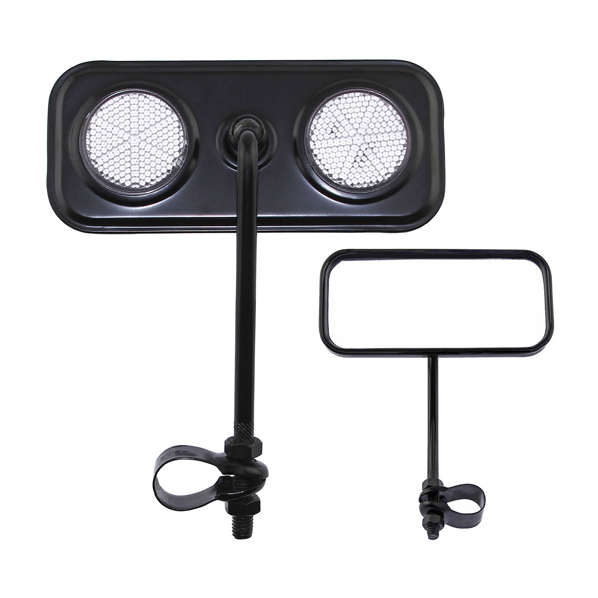 Rectangle Mirror Black Clear Reflectors.