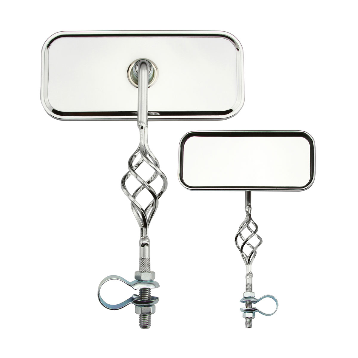 Rectangle Cage Mirror All Chrome.