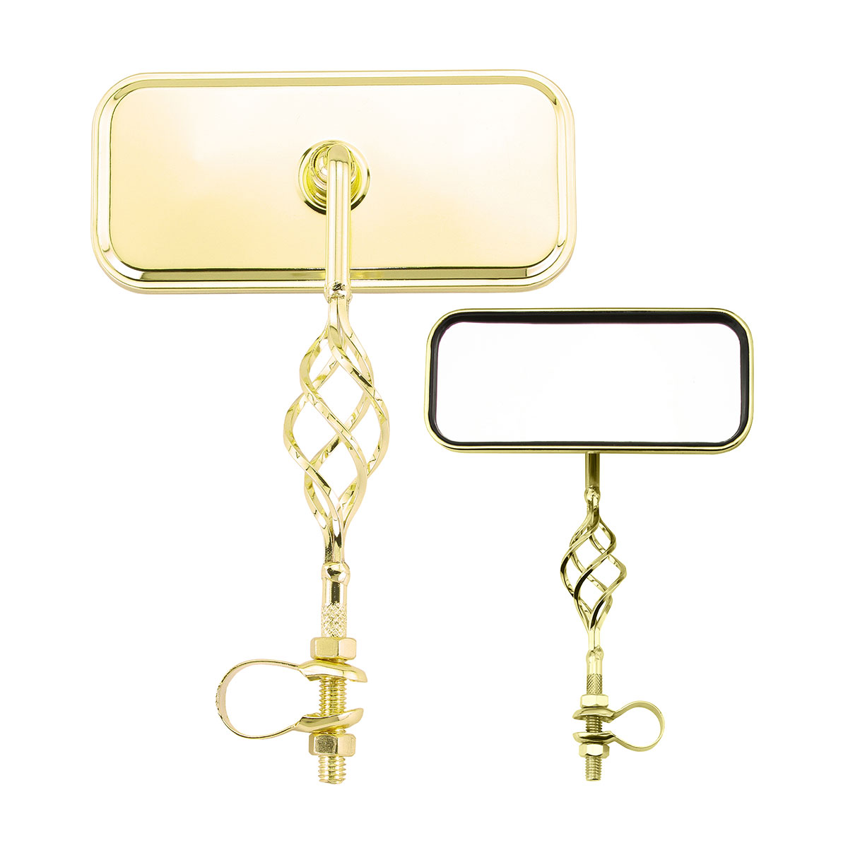 Rectangle Cage Mirror All Gold.