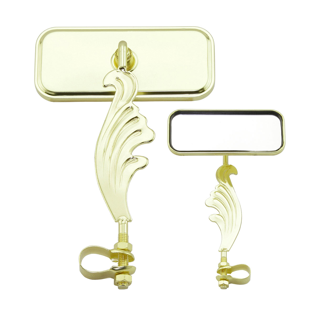 Rectangle Wing Mirror Left All Gold.