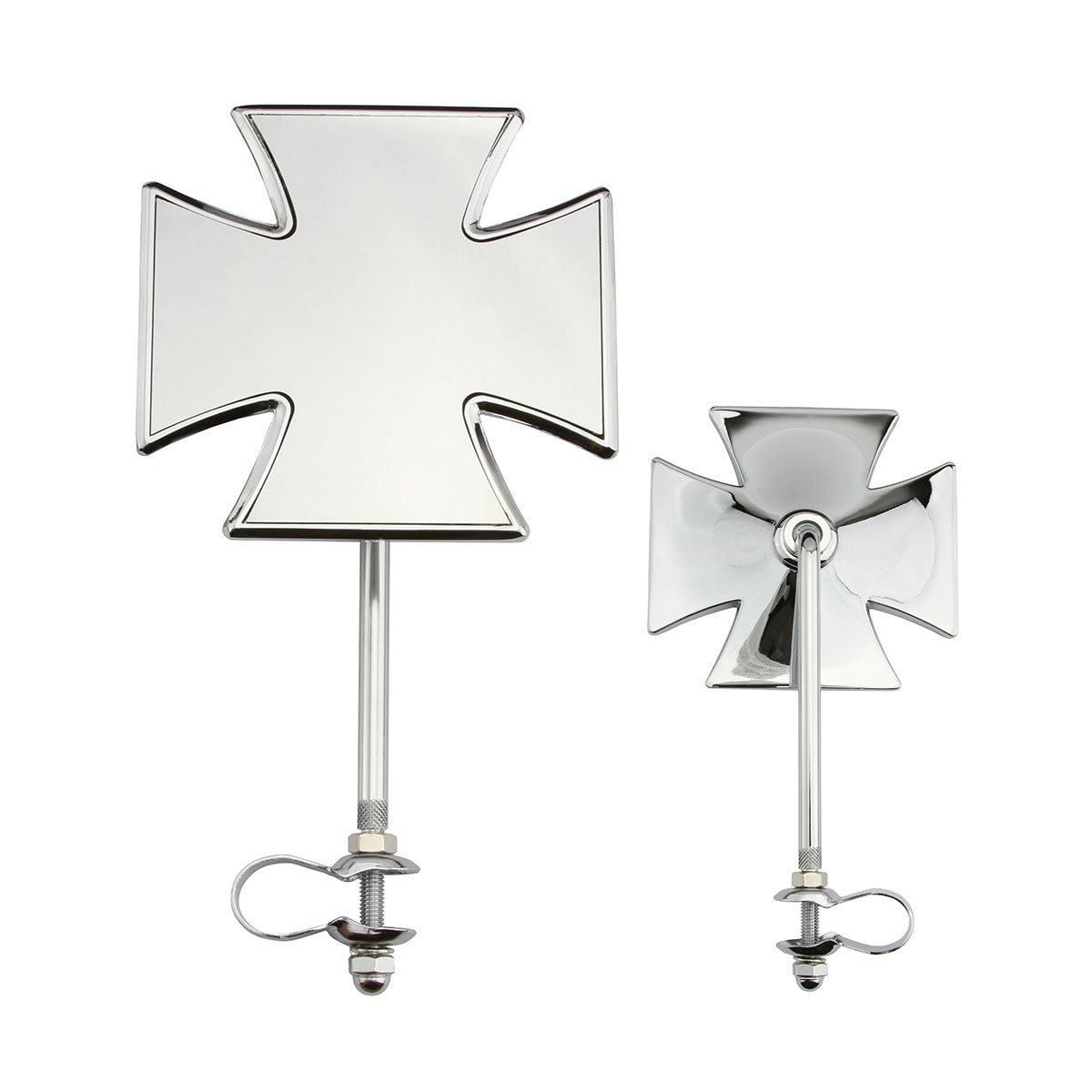 Alloy Iron Cross Mirror Chrome.