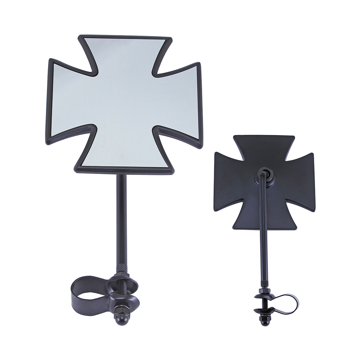 Alloy Iron Cross Mirror Black.