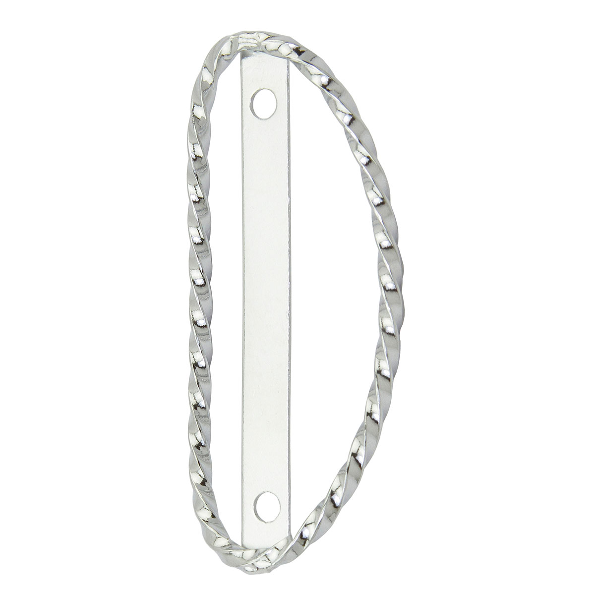 Lowrider Square Twisted Name Plate Trim Chrome.