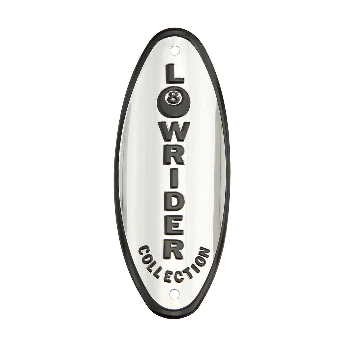 Lowrider Collection Name Plate Chrome/Black.