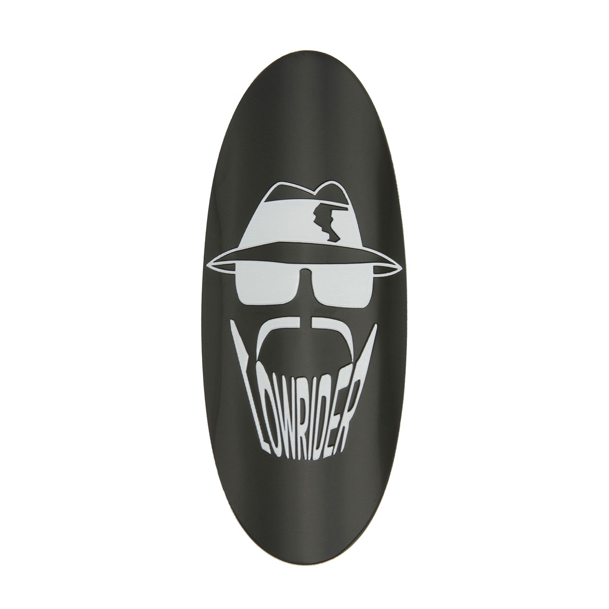 Lowrider Head Name Plate Black/White.