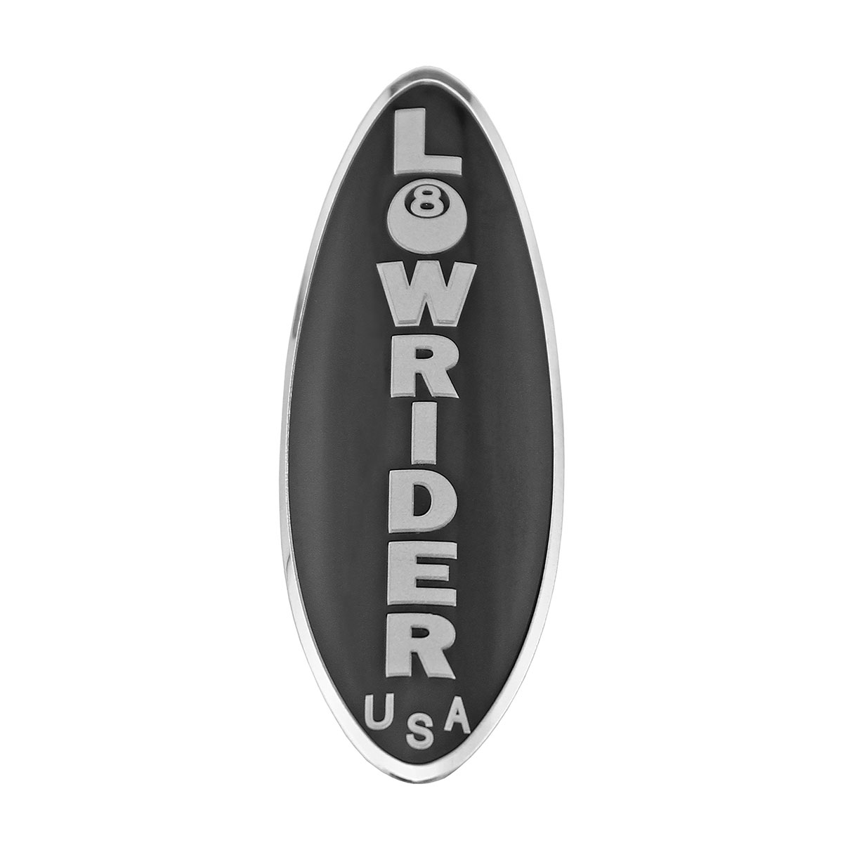 Lowrider USA Name Plate Black/White.