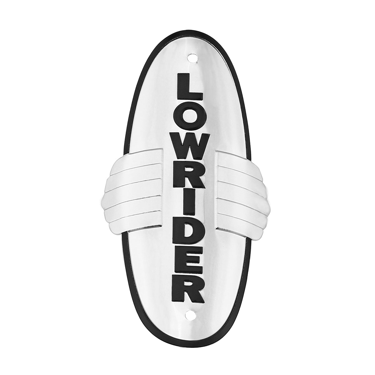 Lowrider Wing Name Plate Chrome Chrome-Wing.