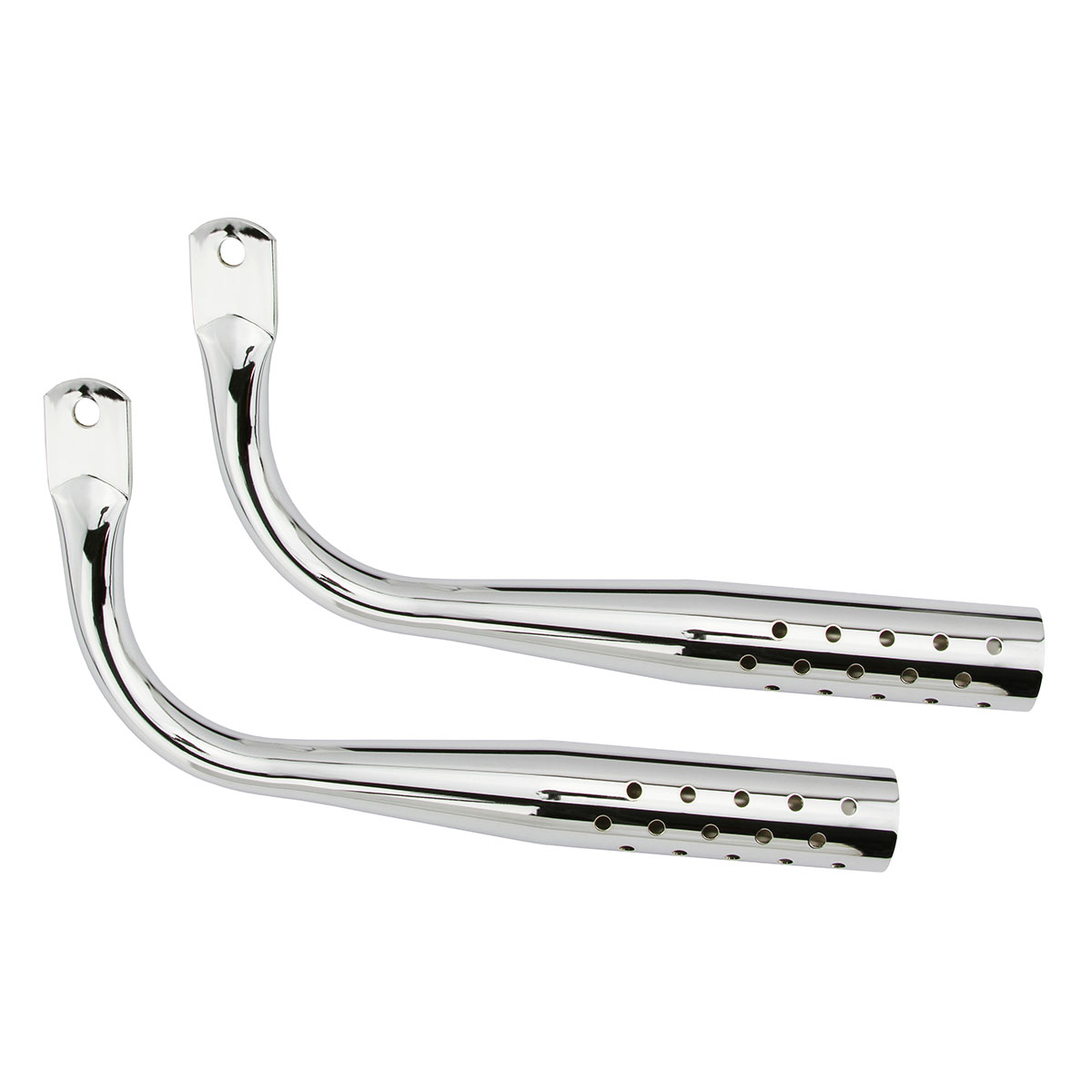 Muffler Smooth W/Holes Chrome.
