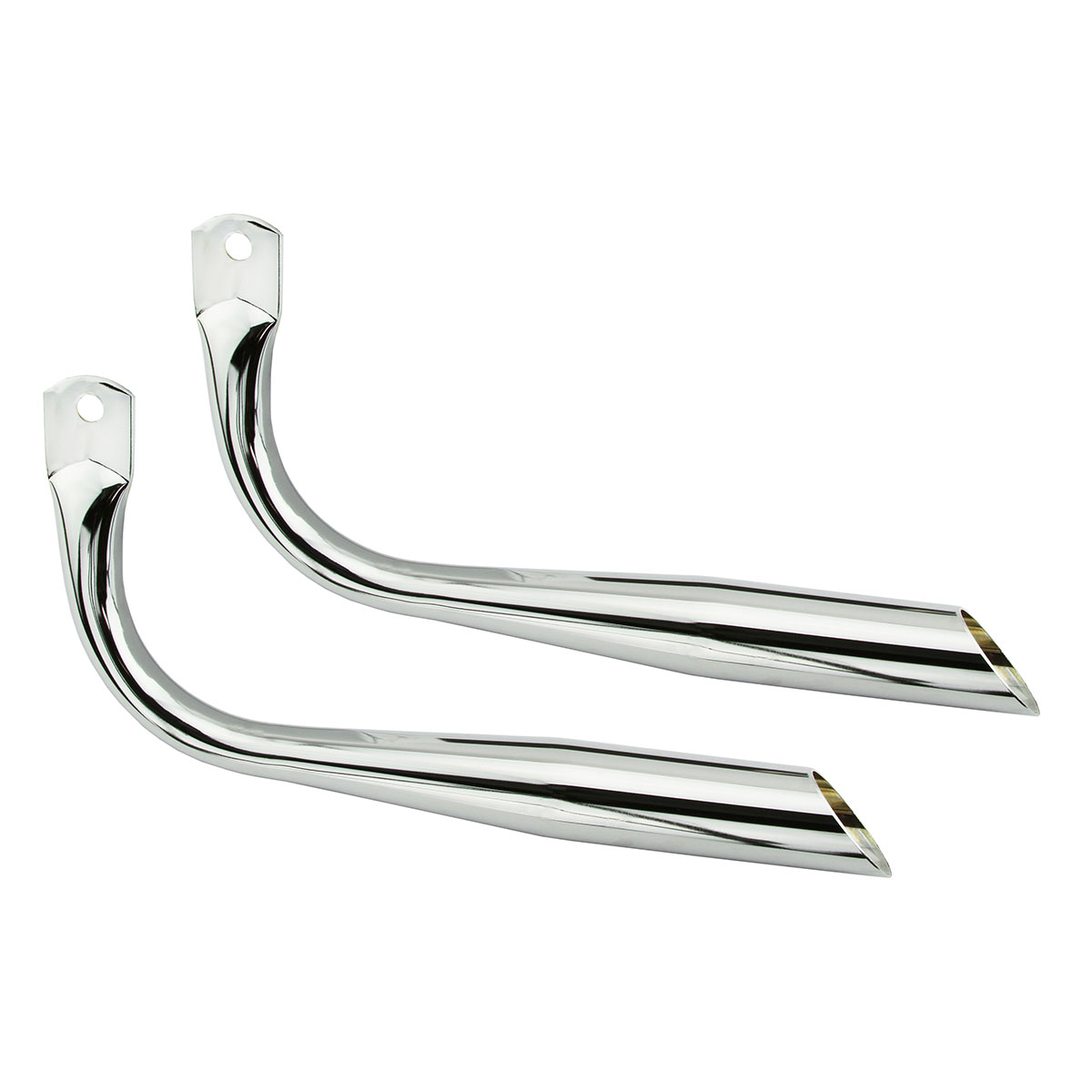 Muffler Oblique W/O Holes Chrome.