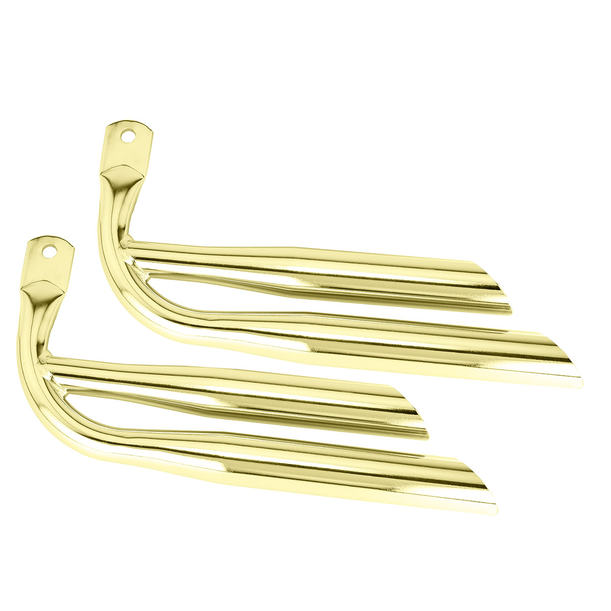 Double Muffler Oblique W/O Holes Gold.