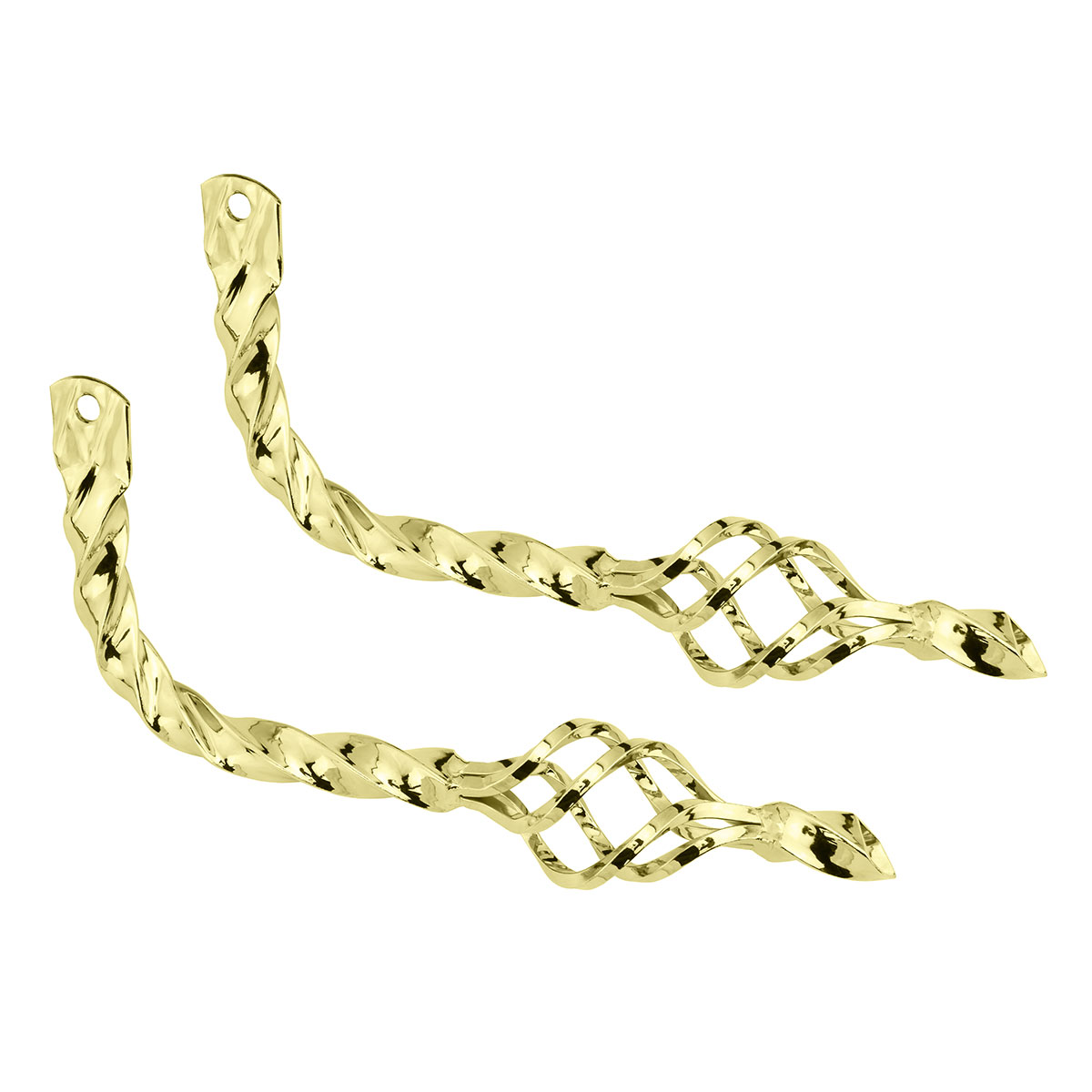 Twisted Muffler W/Cage Gold.