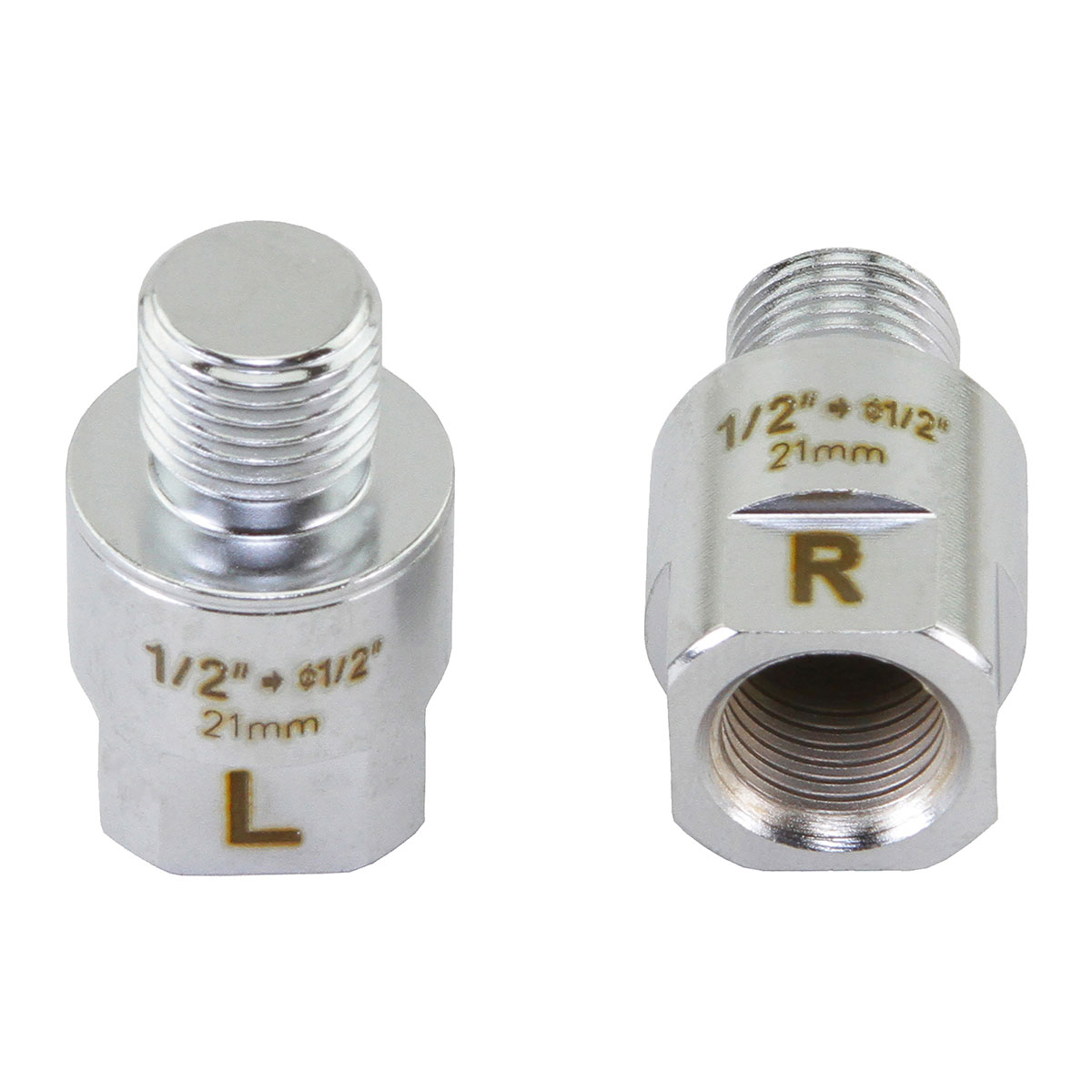 Pedals Extenders 21mm 1/2-1/2 Chrome.