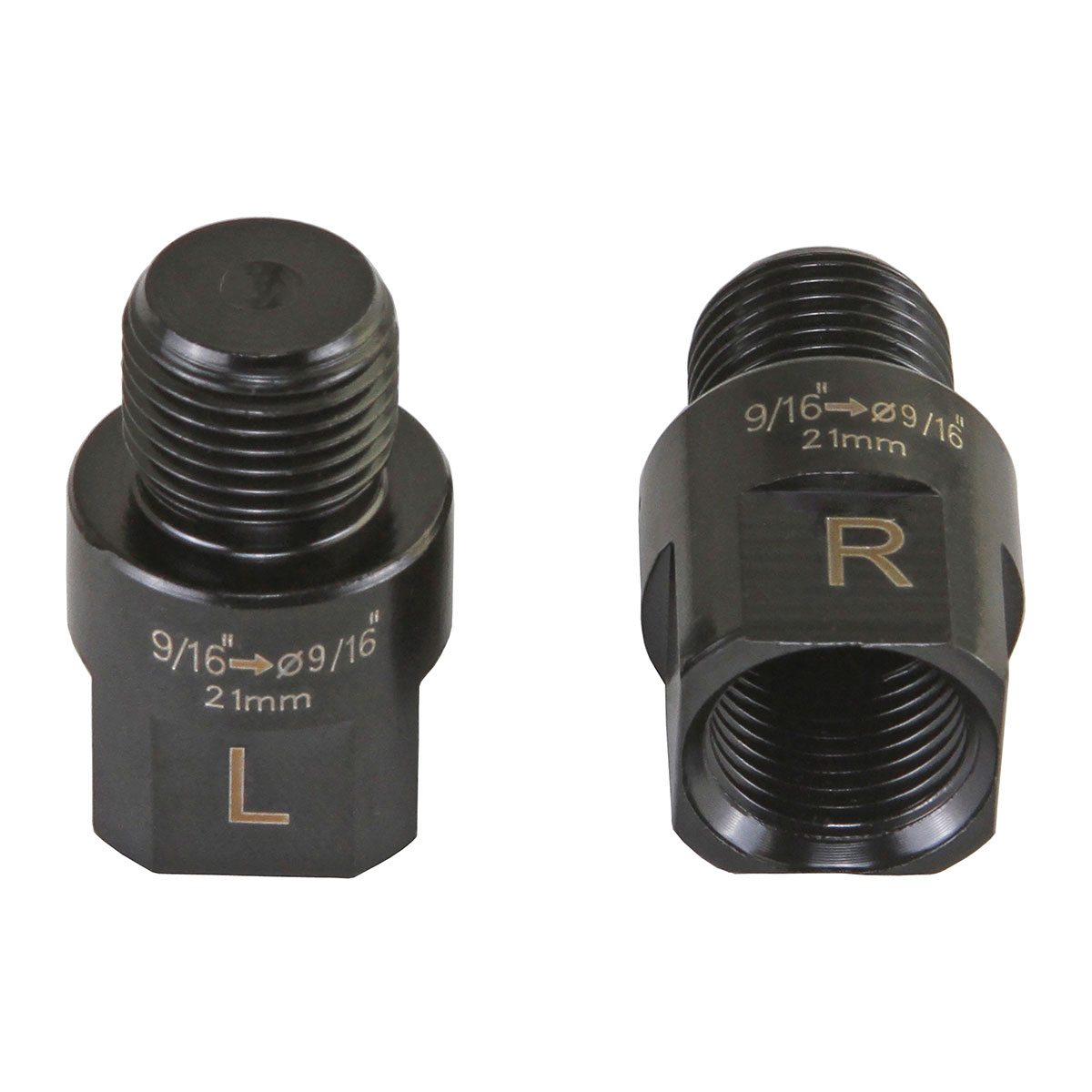 Pedals Extenders 21mm 9/16-9/16 Black.