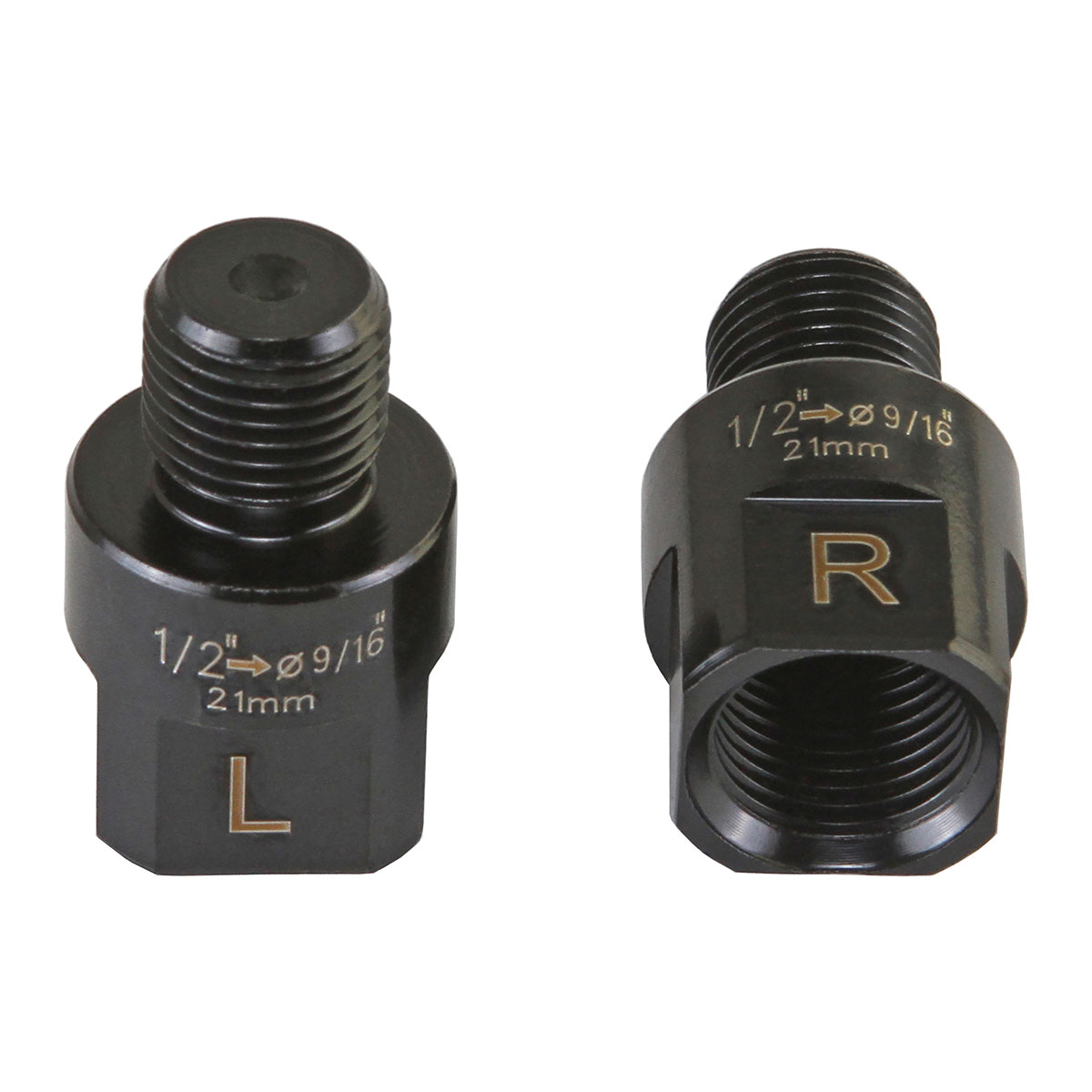 Pedals Extenders 21mm 1/2 to 9/16 Black.