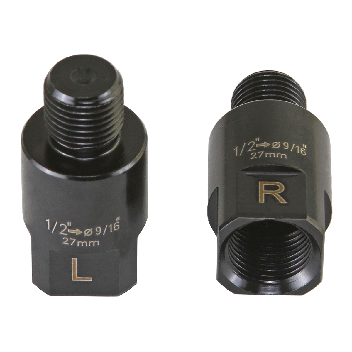 Pedals Extenders 27mm 1/2 to 9/16 Black.
