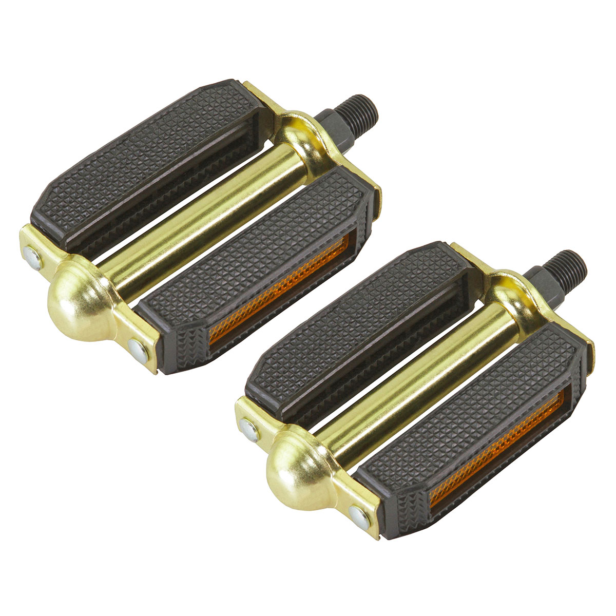 507 Block Pvc Pedals 1/2 Black/Gold.