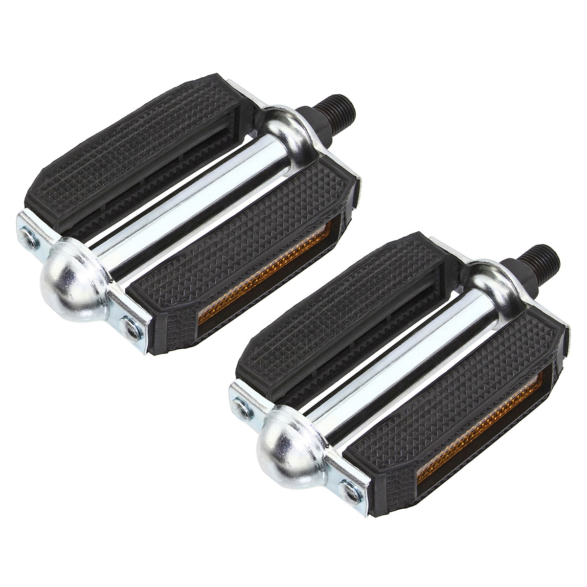 507 Block Pvc Pedals 1/2 Black/Chrome.