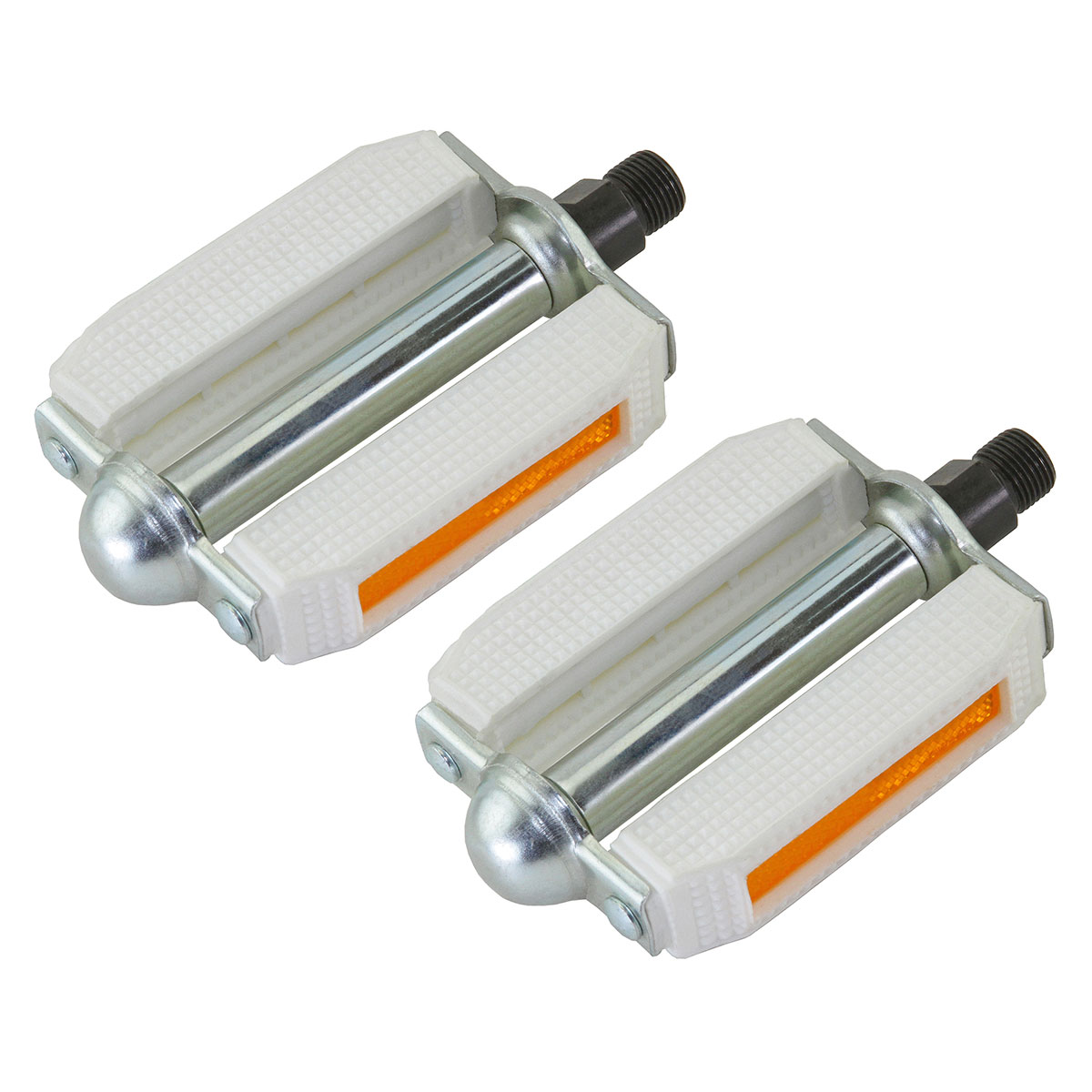 507 Block Pvc Pedals 9/16 White/Chrome.