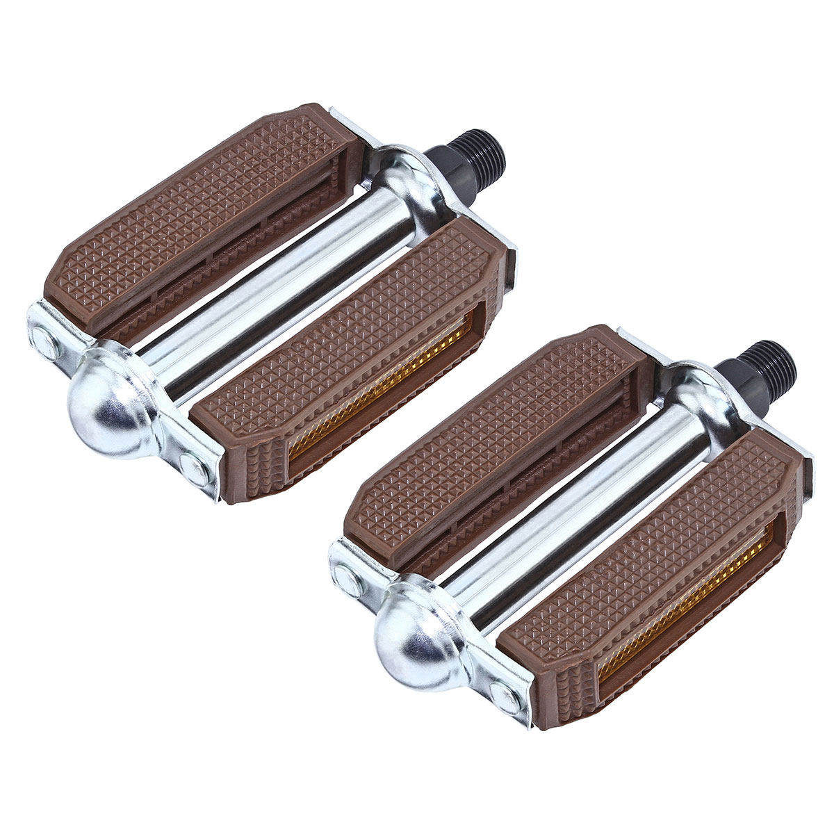 507 Block Pvc Pedals 9/16 Brown/Chrome.