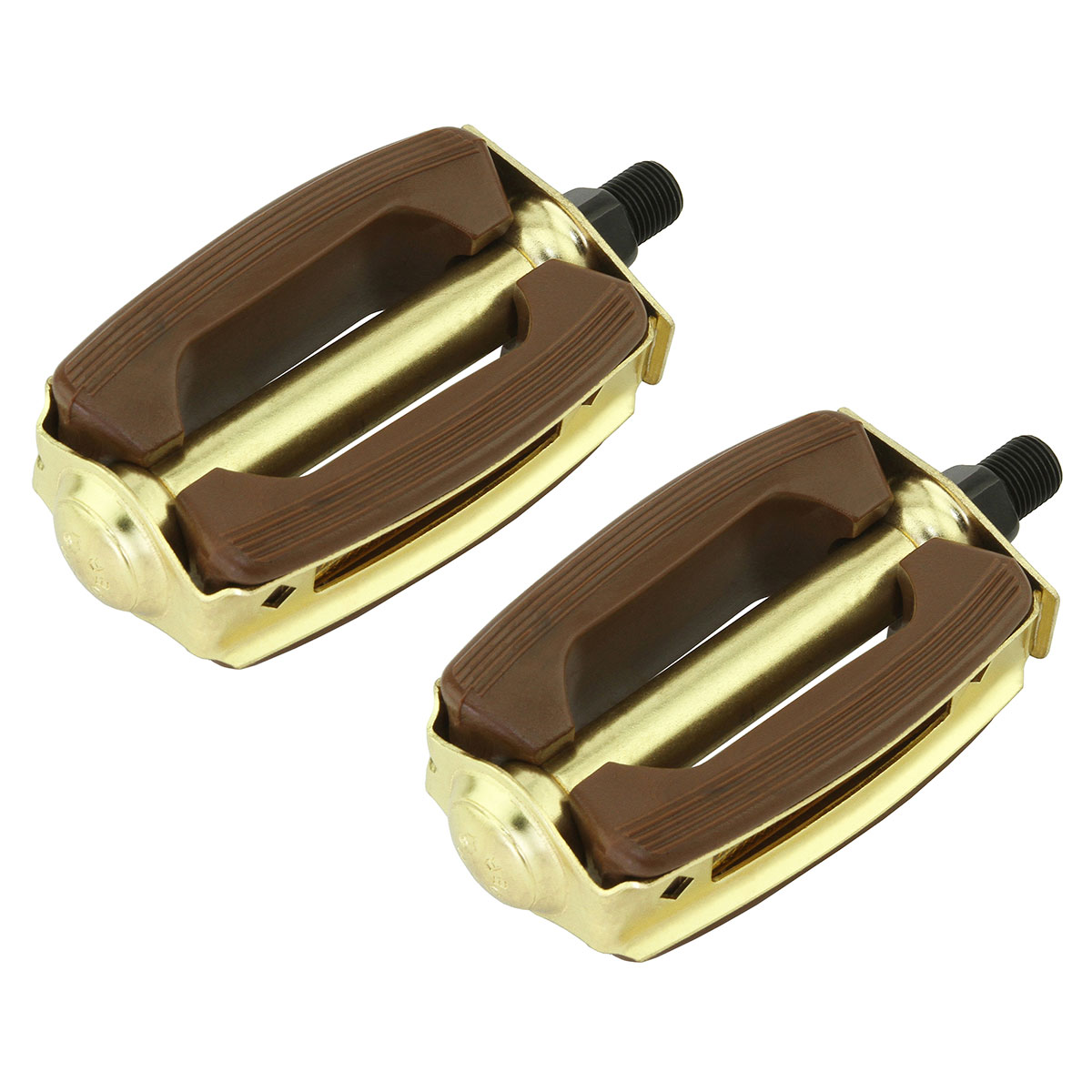 Krate Rubber Pedals 1/2 Brown/Gold.
