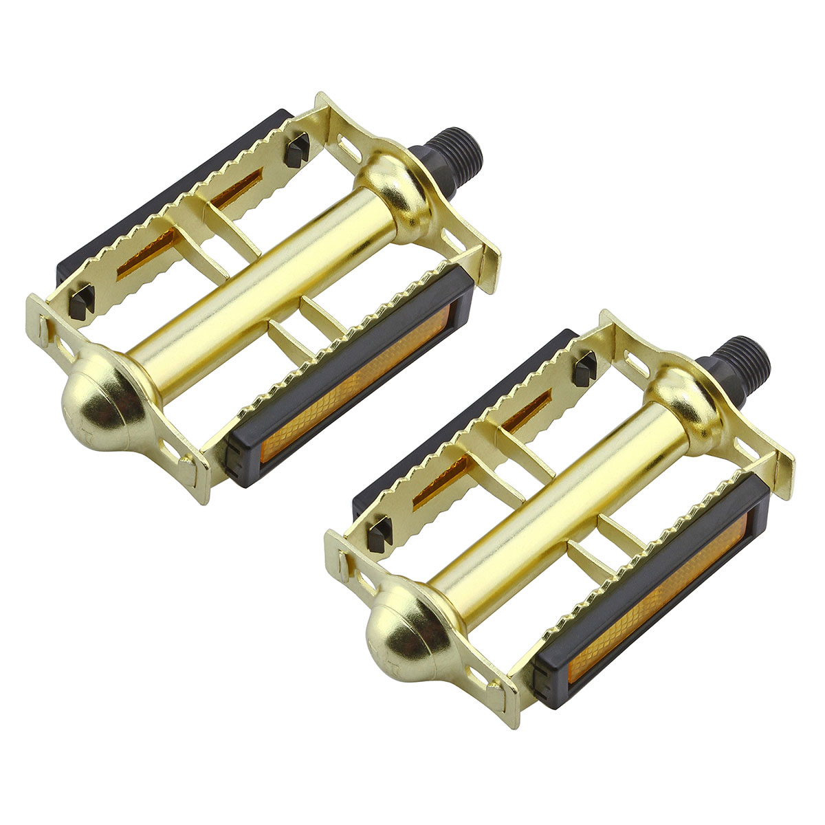 616 Steel Pedals 9/16 Gold.