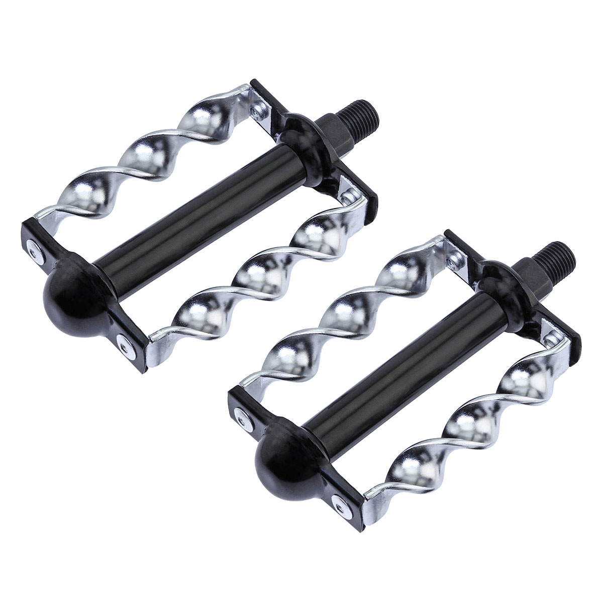 Twisted Flat Pedals 1/2 Black/Chrome.