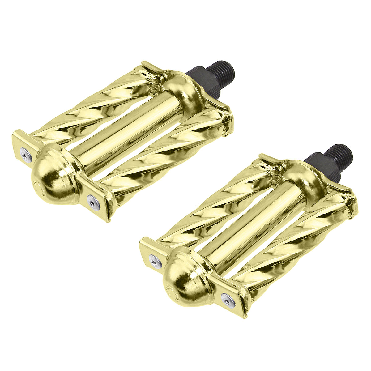 Mini Square Twisted Pedals 1/2 Gold.