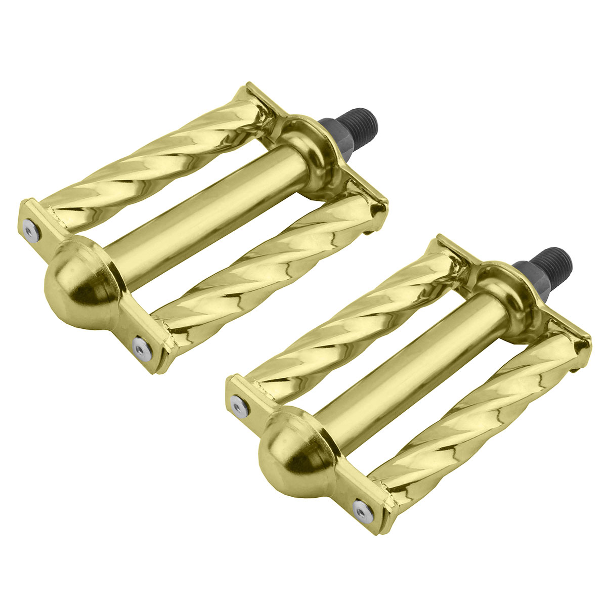 Square Twisted Pedals 1/2 Gold.