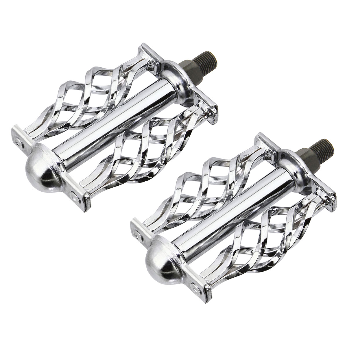Twisted Pedals W/Cage Classic C-514 1/2 Chrome.