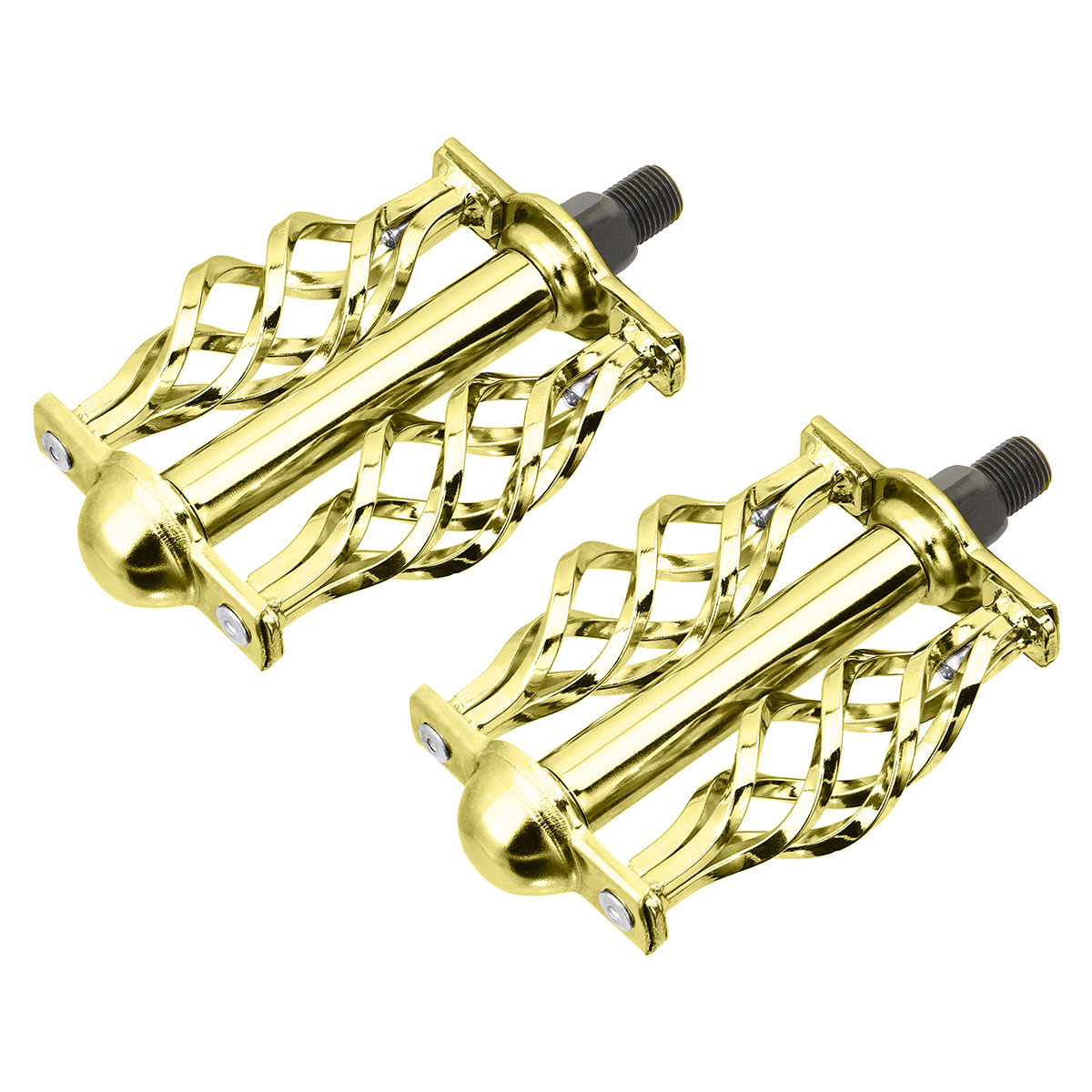 Twisted Pedals W/Cage Classic C-514 1/2 Gold.