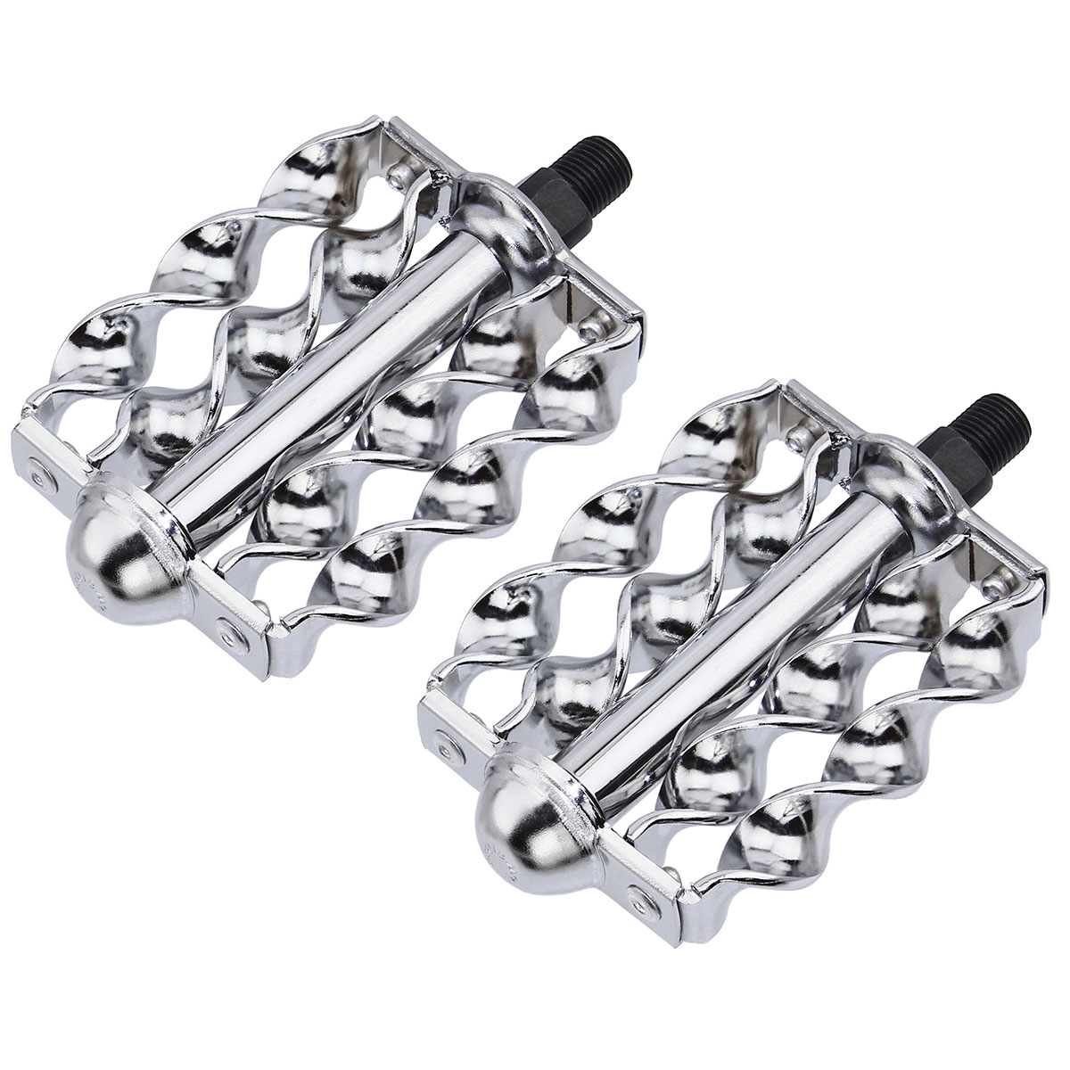 Double Flat Twisted Pedals 1/2 Chrome.