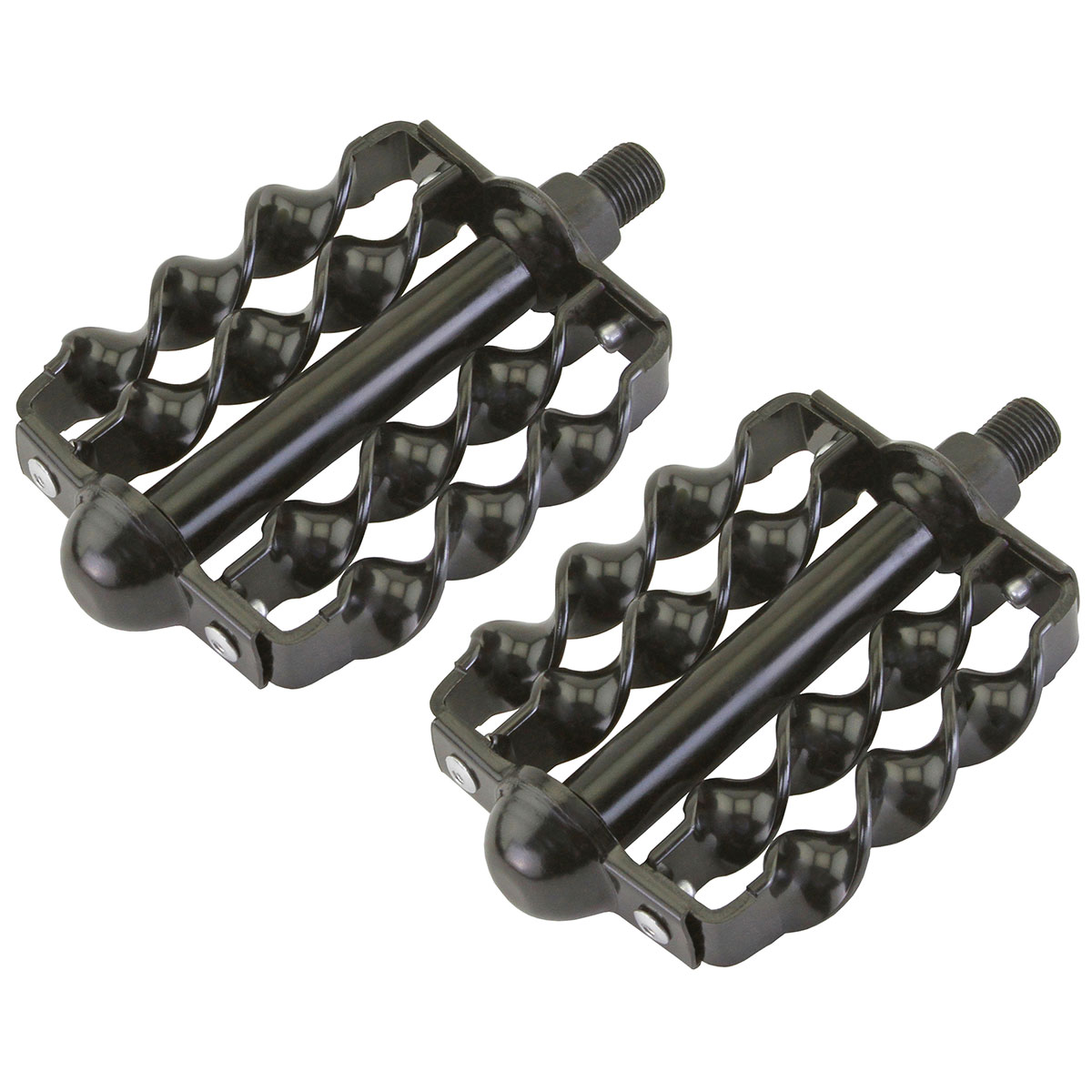Double Flat Twisted Pedals 1/2 Black.